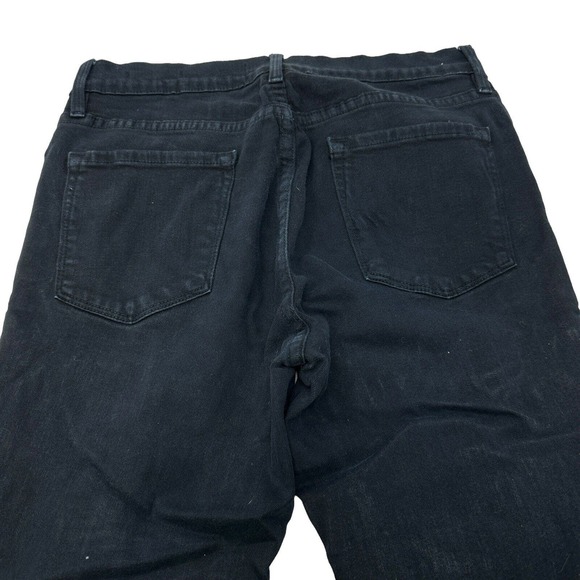 FRAME Le Skinny de Jeanne Ripped Noir Wash Skinny Jeans Black Distressed Size 28 - Picture 10 of 13